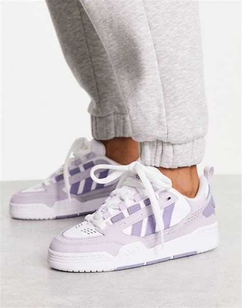 adidas originals adi 2000 trainers in lilac and white|More.